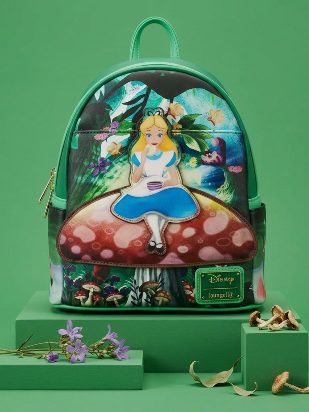 Loungefly Disney Alice in Wonderland Mushroom Tea Mini Backpack RARE Exclusive!